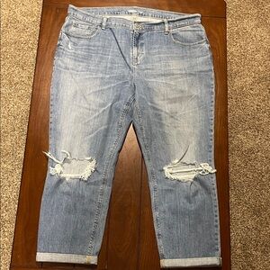 Old Navy Light Wash Boyfriend Jeans with Rips